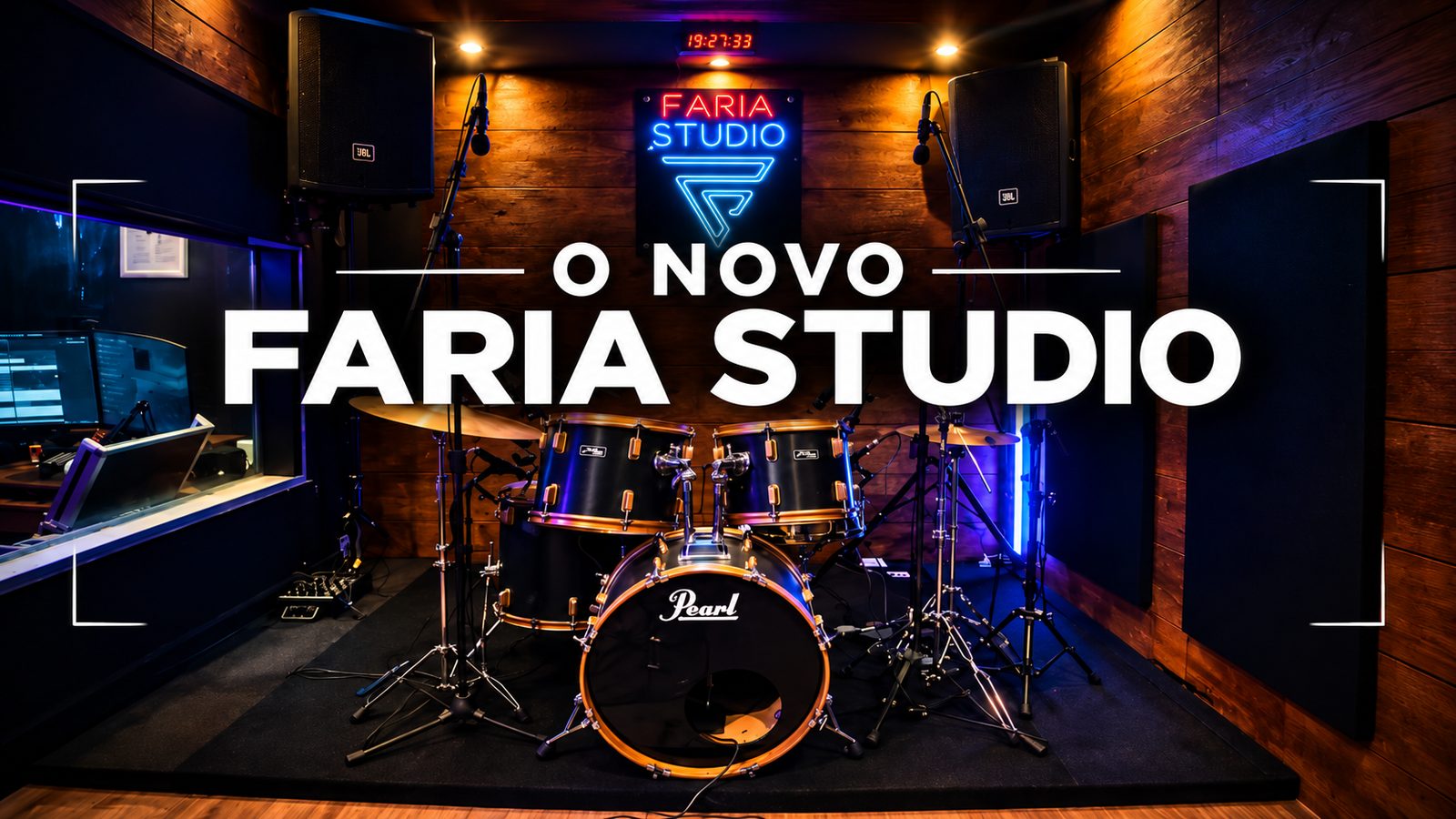 Thumbnail do vídeo “O novo Faria Studio”, sobre a reforma do estúdio